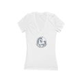 UNICORN POWERED Women's Jersey Short Sleeve Deep V-Neck Tee