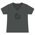 Unicorn Powered V-Neck Tee — Women's Fantasy Graphic Shirt