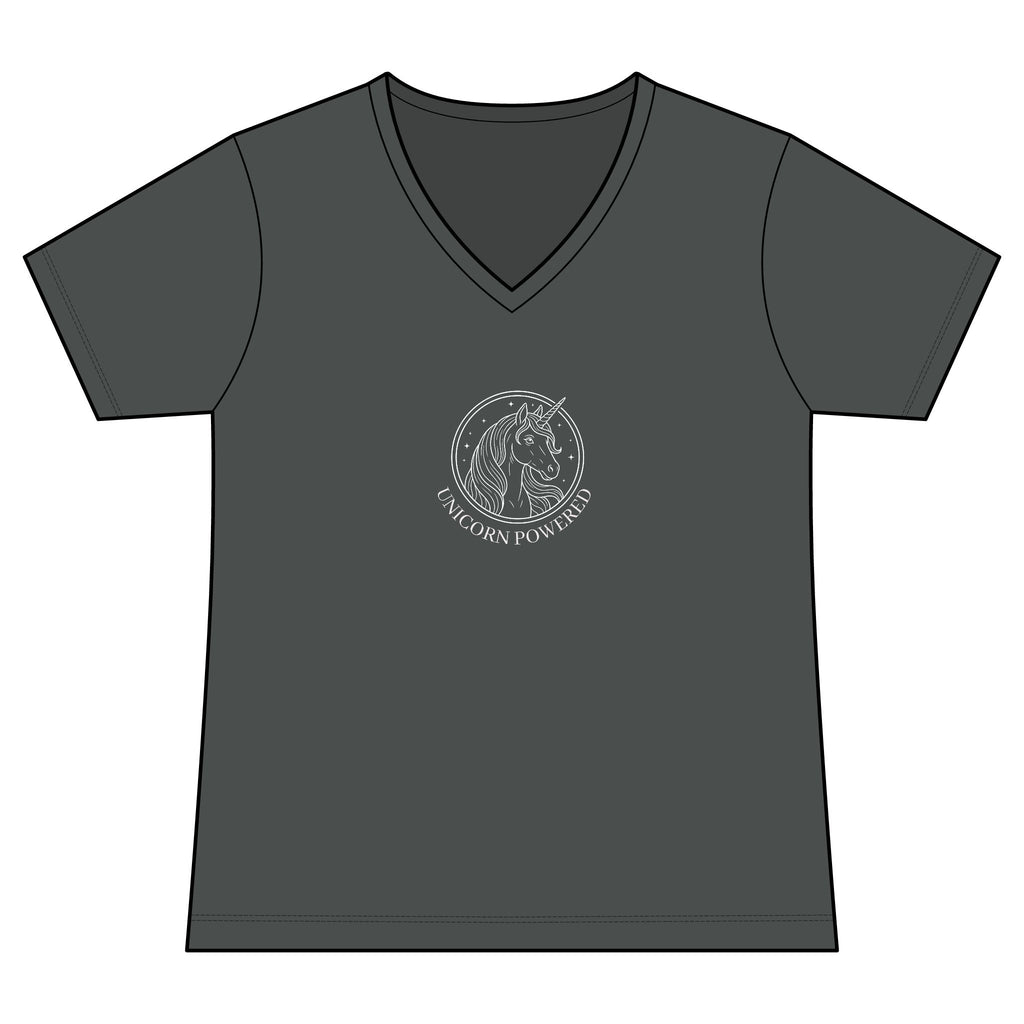UNICORN POWERED Women's V-Neck Tee